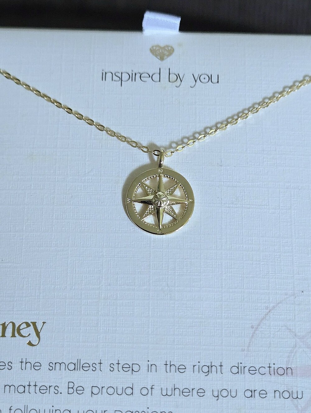 inspired by you "Journey" Compass🧭 Pendant Necklace - NIB - Picture 4 of 16